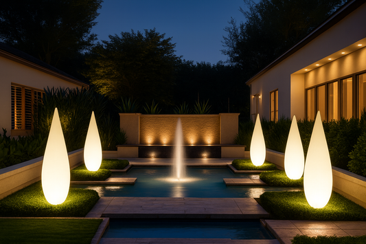 Outdoor-Lichtskulpturen – Tropfenform