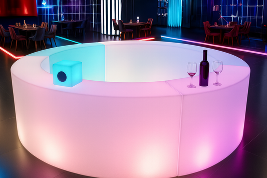 Futuristische Lounge-Szene